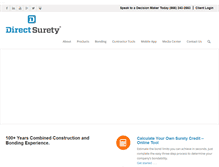 Tablet Screenshot of directsurety.com